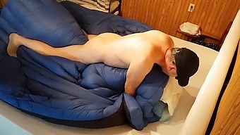 Intimate Encounter With Avian Companions On A Bedspread, Resulting In A Cum-Covered Comforter
