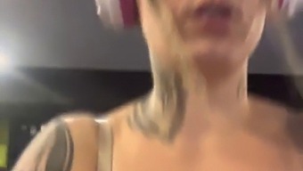 Fitness Enthusiast Gets Turned On During Bra Workout At Gym