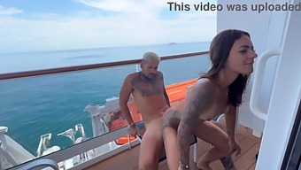 A Pretty Girl Is Sitting On A Boat Named Neymar