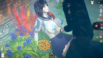 Huge-Breasted Ai Girl In Black Lingerie Stars In Erotic 3d Game