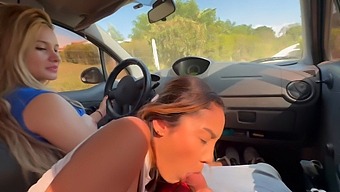 Two Girls Join Me In My Car For A Ride And End Up Giving Me Oral Pleasure Until I Ejaculate In Their Mouths
